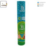 مداد رنگی 12 رنگ استوانه ای اچ وان