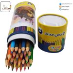 مداد رنگی 24 رنگ استوانه ای پارس1