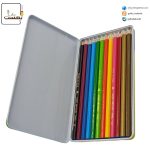 مداد رنگی 12 رنگ پارس جعبه فلزی2